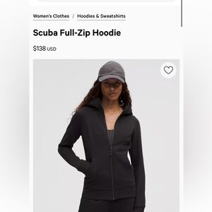 Lululemon scuba Full-Zip Women's Hoodie black 8